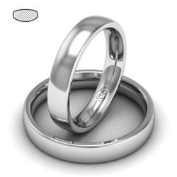 Облегающее обручальное кольцо  из белого золота, артикул R-1201-2