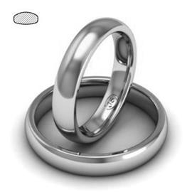 Обручальное кольцо из платины, ширина 4 мм, комфортная посадка, артикул R-W549Pt