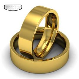 Обручальное кольцо классическое из желтого золота, ширина 6 мм, комфортная посадка, артикул R-W765Y