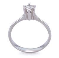 Помолвочное кольцо с 1 бриллиантом 0,74 ct 2/2 белое золото 750° сертификат GIA