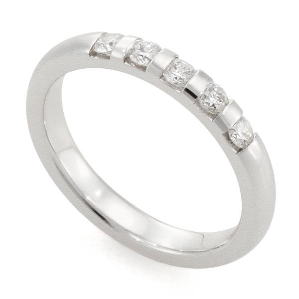 Обручальное кольцо с 5 бриллиантами 0,25 карат, артикул R-1672-2