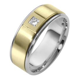 Элегантное обручальное кольцо с бриллиантом, артикул R-2375e