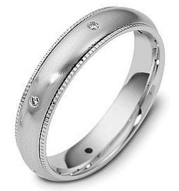 Обручальное кольцо с бриллиантами из белого золота 585 пробы с бриллиантами, артикул R-1688/001
