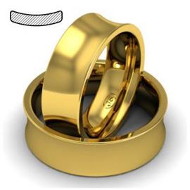 Обручальное кольцо классическое из желтого золота, ширина 7 мм, комфортная посадка, артикул R-W875Y