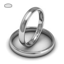 Обручальное кольцо из платины, ширина 3 мм, комфортная посадка, артикул R-W539Pt