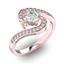 Помолвочное кольцо с 1 бриллиантом 0,45 ct 4/5  и 22 бриллиантами 0,13 ct 4/5 из розового золота 585°, артикул R-D30659-3, цена 167 534,81 ₽