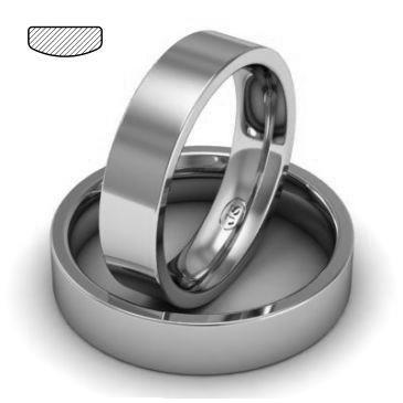 Обручальное кольцо из платины, ширина 5 мм, комфортная посадка, артикул R-W759Pt