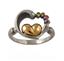 Кольцо Два сердца серебро, артикул R-138099, цена 6 800,00 ₽