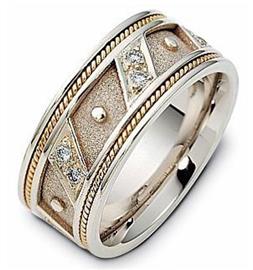 Обручальное кольцо из золота 585 пробы с 12 круглыми бриллиантами, артикул R-1624