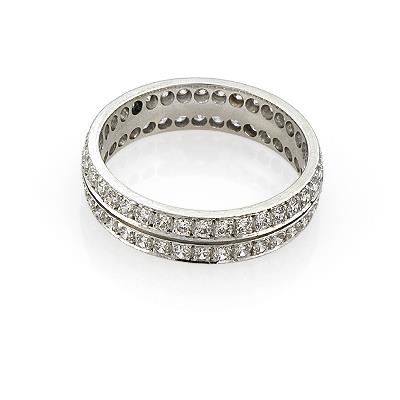Эксклюзивное обручальное кольцо с бриллиантами из золота 585 пробы, артикул R-С4133