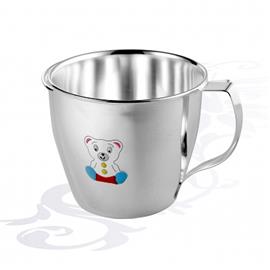 Детская серебряная чашка Мишка, артикул R-AZ20306B