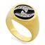 Мужское кольцо  с 12 бриллиантами 0,18 ct 3/3 из желтого золота, артикул R-0707, цена 58 200,00 ₽