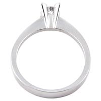 Помолвочное кольцо из белого золота 750 пробы с 1 бриллиантом 0,14 карат