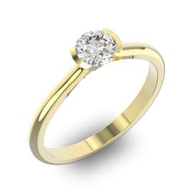 Помолвочное кольцо 1 бриллиантом 0,55 ct 4/5 из желтого золота 585°, артикул R-D32383-1