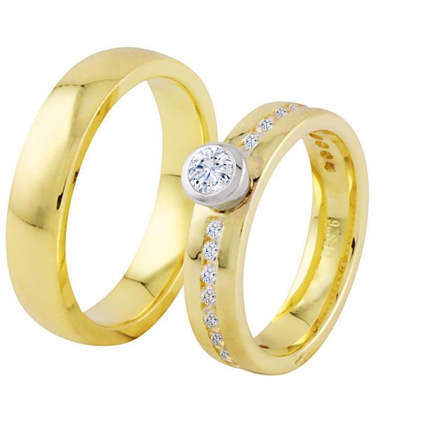 Эксклюзивные обручальные кольца из золота с бриллиантами