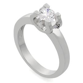 Помолвочное кольцо с 1 бриллиантом 0,27 ct 4/5 белое золото 585°, артикул R-LK007-2 