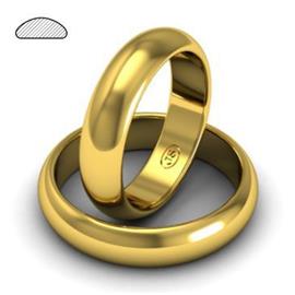Обручальное кольцо классическое из желтого золота, ширин 5 мм, артикул R-W255Y