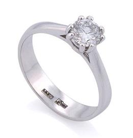 Помолвочное кольцо с бриллиантом 0,50 ct 4/5 белое золото, артикул R-КК 049050