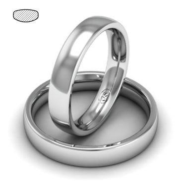 Облегающее обручальное кольцо  из белого золота, артикул R-1201-2