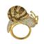 Кольцо Улитка золото кубический цирконий, артикул R-Т120, цена 76 560,00 ₽