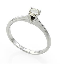 Помолвочное кольцо с 1 бриллиантом 0,23 ct 5/6 белое золото, артикул R-RC -253