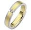 Обручальное кольцо с одним круглым бриллиантом из золота 585 пробы, артикул R-2457, цена 46 205,55 ₽