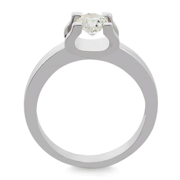 Помолвочное кольцо с 1 бриллиантом 0,27 ct 4/5 белое золото 585°