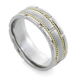 Эксклюзивное обручальное кольцо из золота 585 пробы, артикул R-H2573