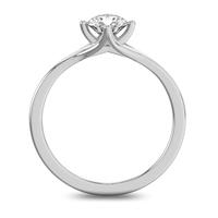 Помолвочное кольцо 1 бриллиантом 0,50 ct 4/5 из белого золота 585°
