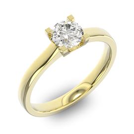 Помолвочное кольцо 1 бриллиантом 0,65 ct 4/5 из желтого золота 585°, артикул R-D37664-1