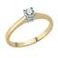 Помолвочное кольцо с 1 бриллиантом 0,19 ct 3/5 желтое белое золото, артикул R-TRN04816-010 , цена 43 200,00 ₽