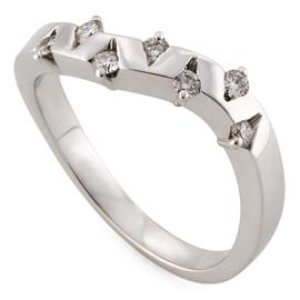 Помолвочное кольцо с 7 бриллиантами 0,24 ct 4/4  белое золото, артикул R-ALY00739-02