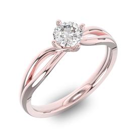Помолвочное кольцо 1 бриллиантом 0,50 ct 4/5 из розового золота 585°, артикул R-D35946-3