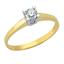 Помолвочное кольцо с 1 бриллиантом 0,26 ct 4/5 желтое белое золото, артикул R-TRN04905-01, цена 44 000,00 ₽