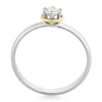 Помолвочное кольцо с 1 бриллиантом 0,27 ct 3/5 белое золото 585°