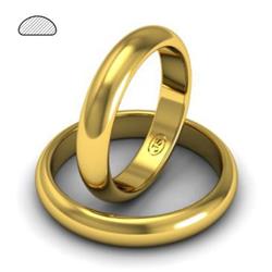 Обручальное кольцо из желтого золота, ширина 4 мм, артикул R-W245Y