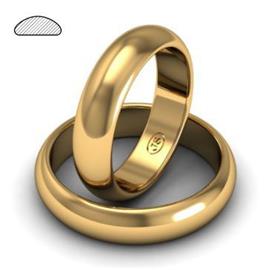 Обручальное кольцо классическое из розового золота, ширина 5 мм, артикул R-W255R