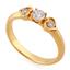 Помолвочное кольцо с 3 бриллиантами (центр 1 бриллиант 0,30 ct 2/4, 2 бриллианта боковые 0,10 ct 3/5) розовое золото, артикул R-НП0012-3, цена 145 900,00 ₽