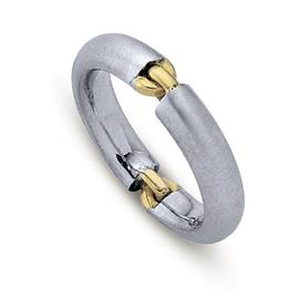 Обручальное кольцо из двухцветного золота 585 пробы, артикул R-ДК 014