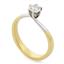 Помолвочное кольцо с 1 бриллиантом 0,40 ct 6/6  белое и желтое золото 750° , артикул R-TRN03070-07, цена 96 500,00 ₽