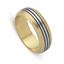 Обручальное кольцо из двухцветного золота 585 пробы, артикул R-ДК 027, цена 41 688,00 ₽