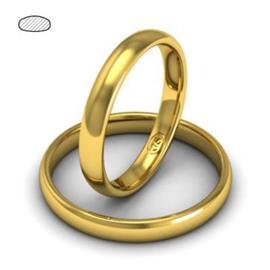 Обручальное классическое кольцо из желтого золота, ширина 3 мм, комфортная посадка, артикул R-W535Y