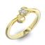 Помолвочное кольцо 1 бриллиантом 0,13 ct 4/5 из желтого золота 585°, артикул R-D40445-1, цена 39 097,52 ₽