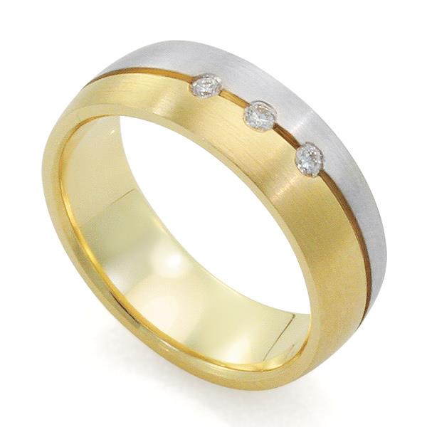 Классическое обручальное кольцо с бриллиантами, артикул R-66-323-1