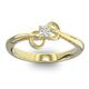 Помолвочное кольцо 1 бриллиантом 0,13 ct 4/5 из желтого золота 585°