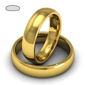 Обручальное кольцо классическое из желтого золота, ширина 5 мм, комфортная посадка, артикул R-W555Y