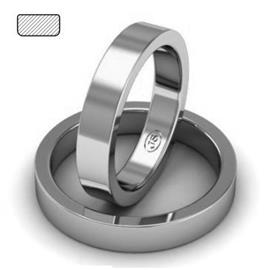 Обручальное кольцо из платины, ширина 4 мм, артикул R-W149Pt
