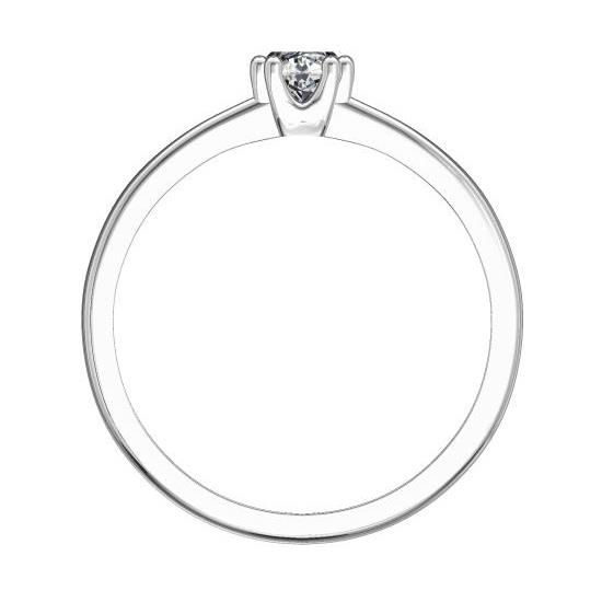Помолвочное кольцо с 1 бриллиантом 0,2 ct 4/5  из белого золота 585°