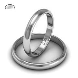 Обручальное кольцо из платины, ширина 3 мм, артикул R-W239Pt