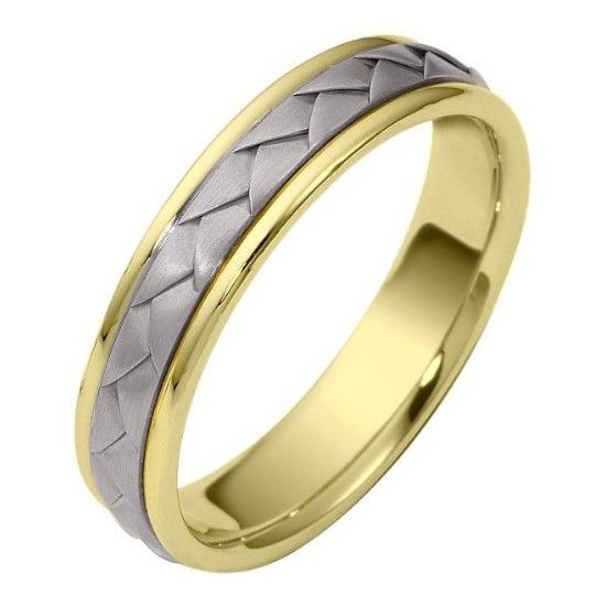Эксклюзивное обручальное кольцо из золота 585 пробы
